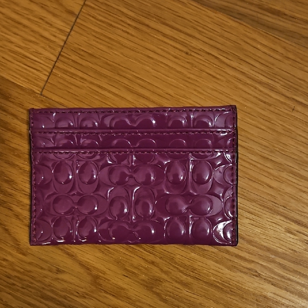 Coach Glossy Purple Card Holder